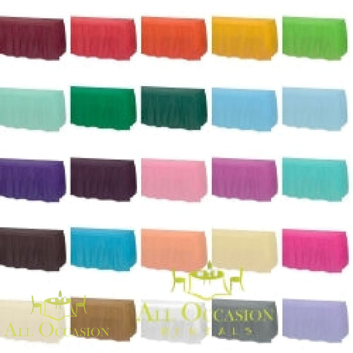 Colorful table linens for rentals in Corona, perfect for event decor and table settings.