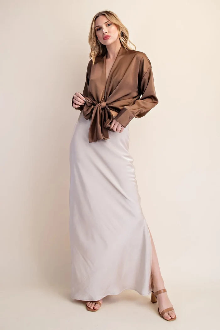 Arana Wrap-Tie Blouse