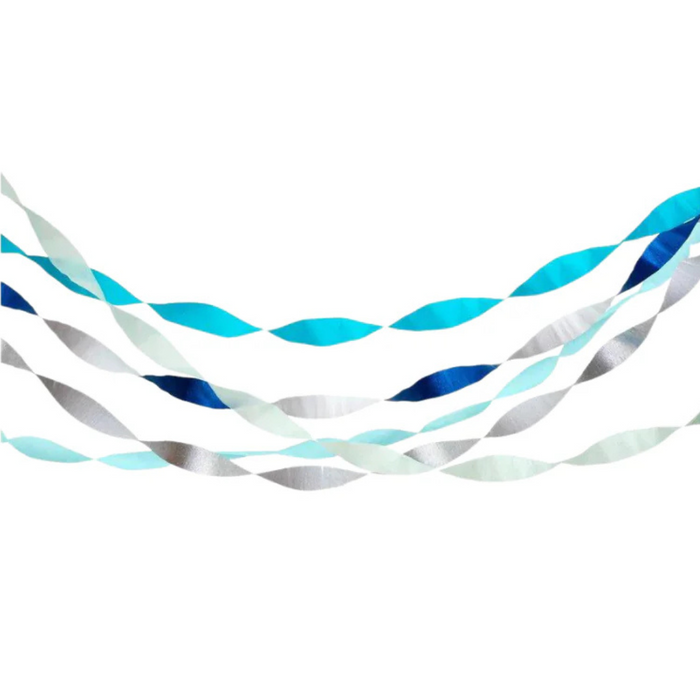 Blue Crepe Streamers