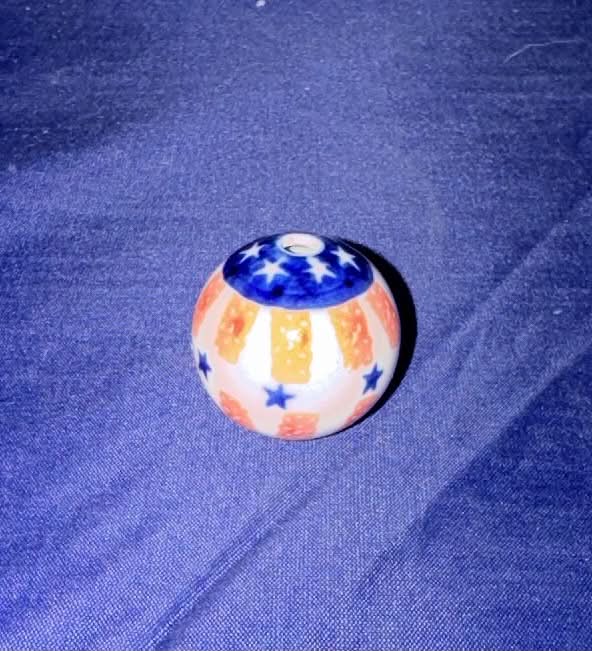 Ceramika Artystyczna Americana Bead - Shape: A04 - Pattern: Americana (179)