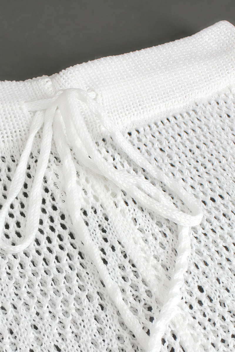 Chic Ribbed Knit Wrap Waist Pants