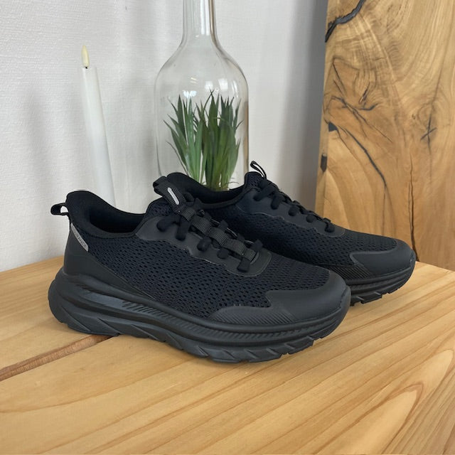 Endurance Beliso StepGo – svart unisex-sneaker för kvinnor & män
