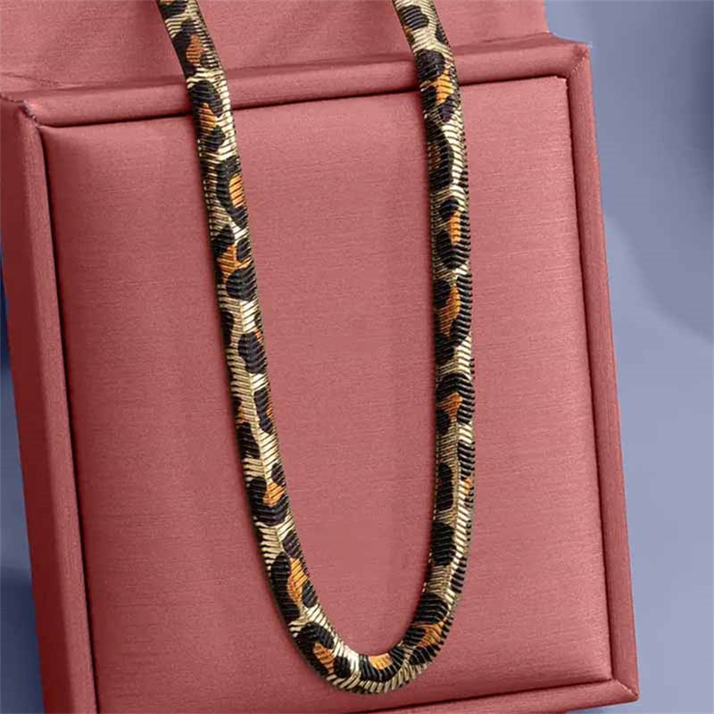Fashion Leopard Print Choker NeckLace