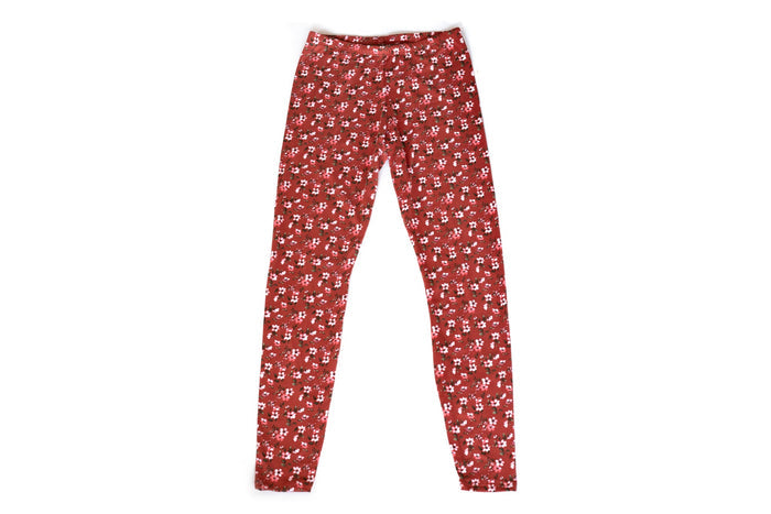 Floral Print Leggings | Raspberry