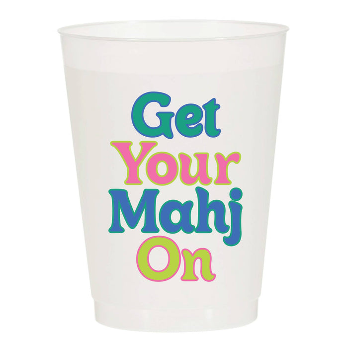 Get Your Mahj On Frosted Cups