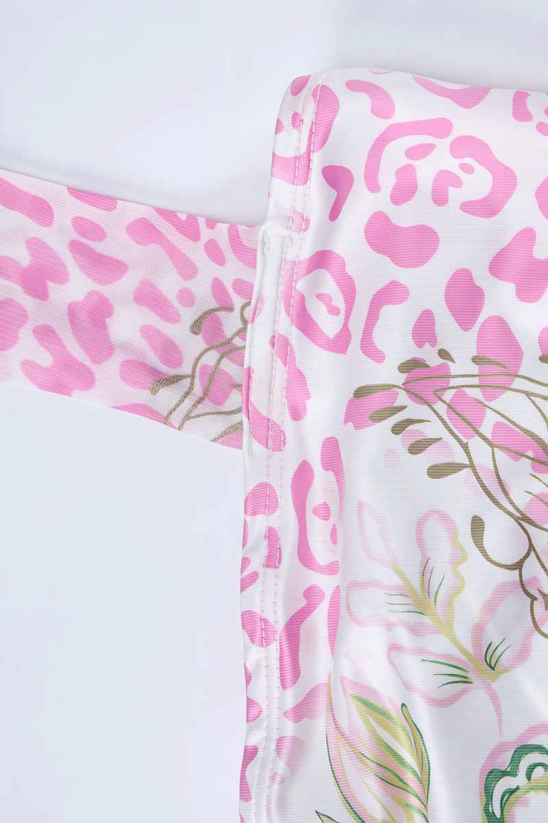Halter Crop Top Print Bodycon Skirt Set