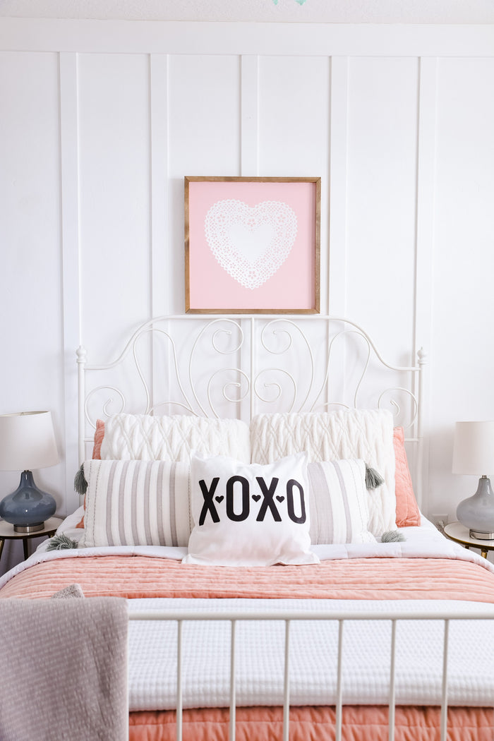 Heart Doily 1 <br>Framed Art