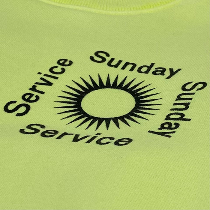Jesus Is King 2019 Unreleased Kid's Sunday Service Crewneck In Frozen Yellow