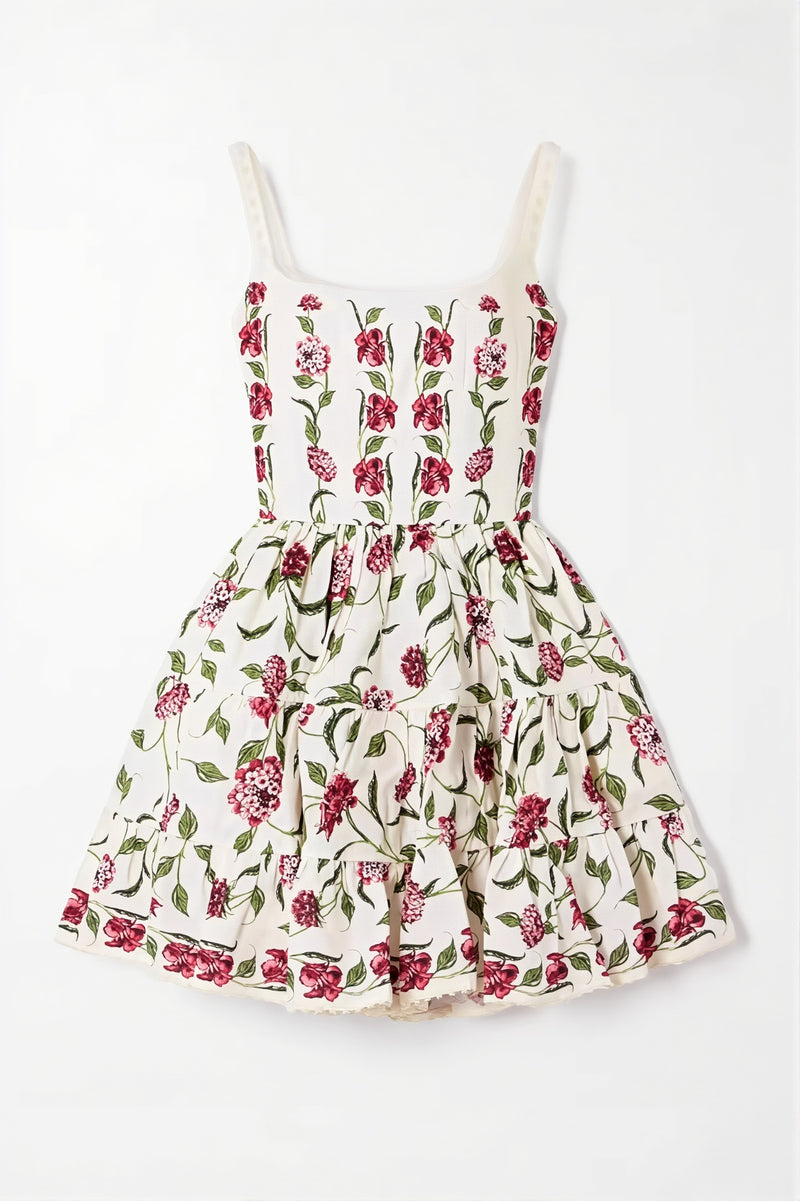 Lace Floral Cami A Line Boho Dress