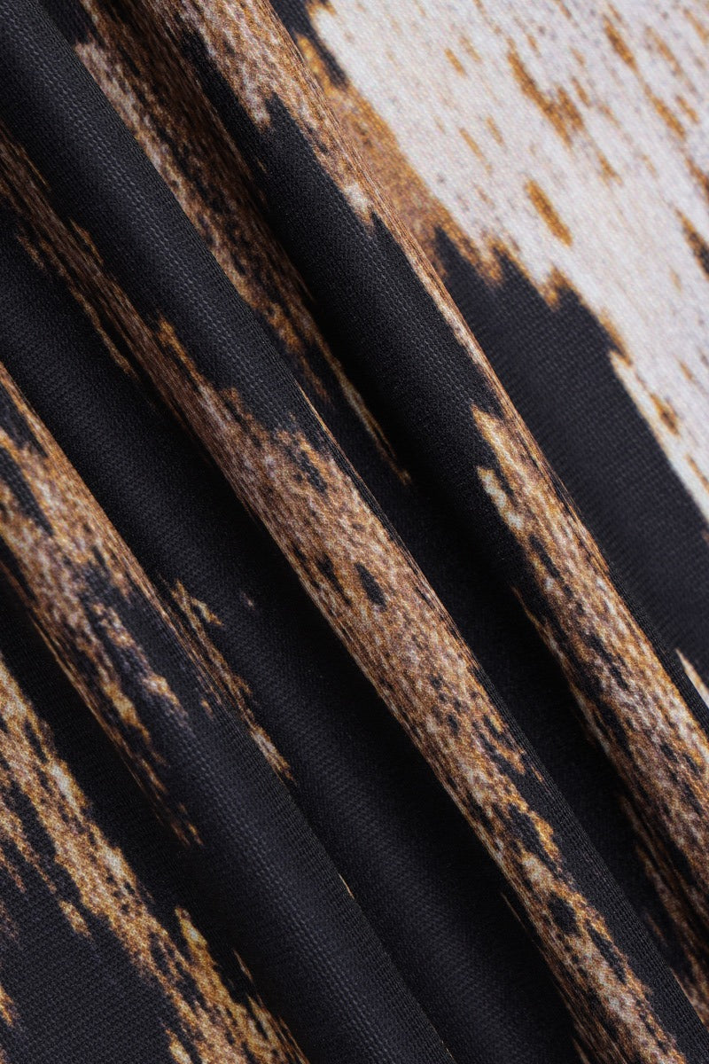 Leopard Print Split Halter Slim Maxi Dress
