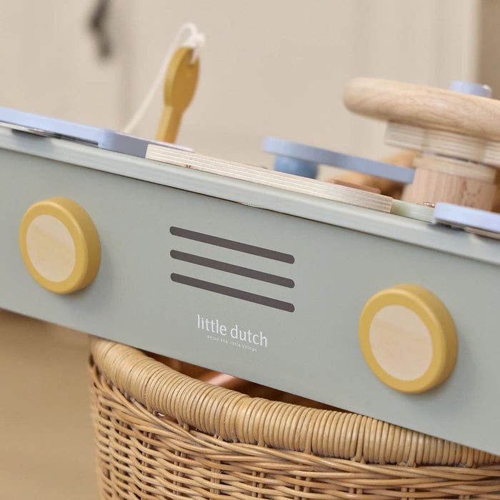 Little Dutch – Wooden Steering Wheel Toy - Green - Mabel & Fox