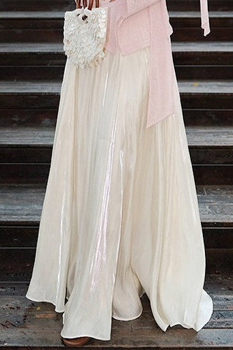 Mermaid Shiny Acetate Like Maxi Skirt