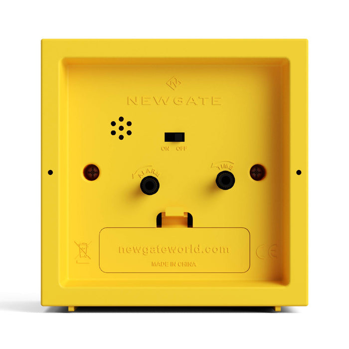 Newgate Cube alarm clock in yellow