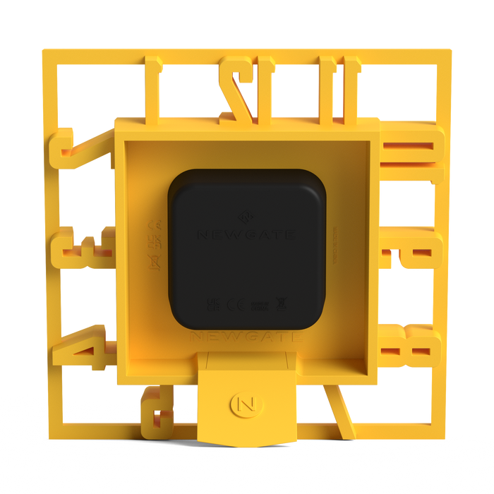 Newgate Highline mantel clock in yellow