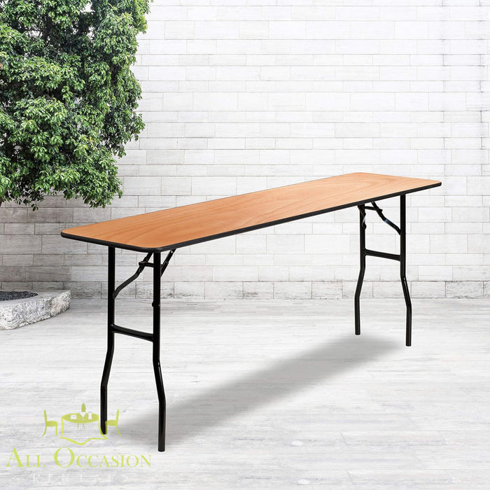 Seminar Table 18 x 72, narrow folding training table in a sleek design for meetings and events.