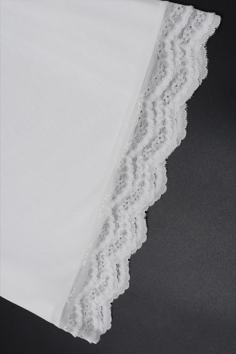 Sexy Lace Trim Tie Back Slim Skirt Set