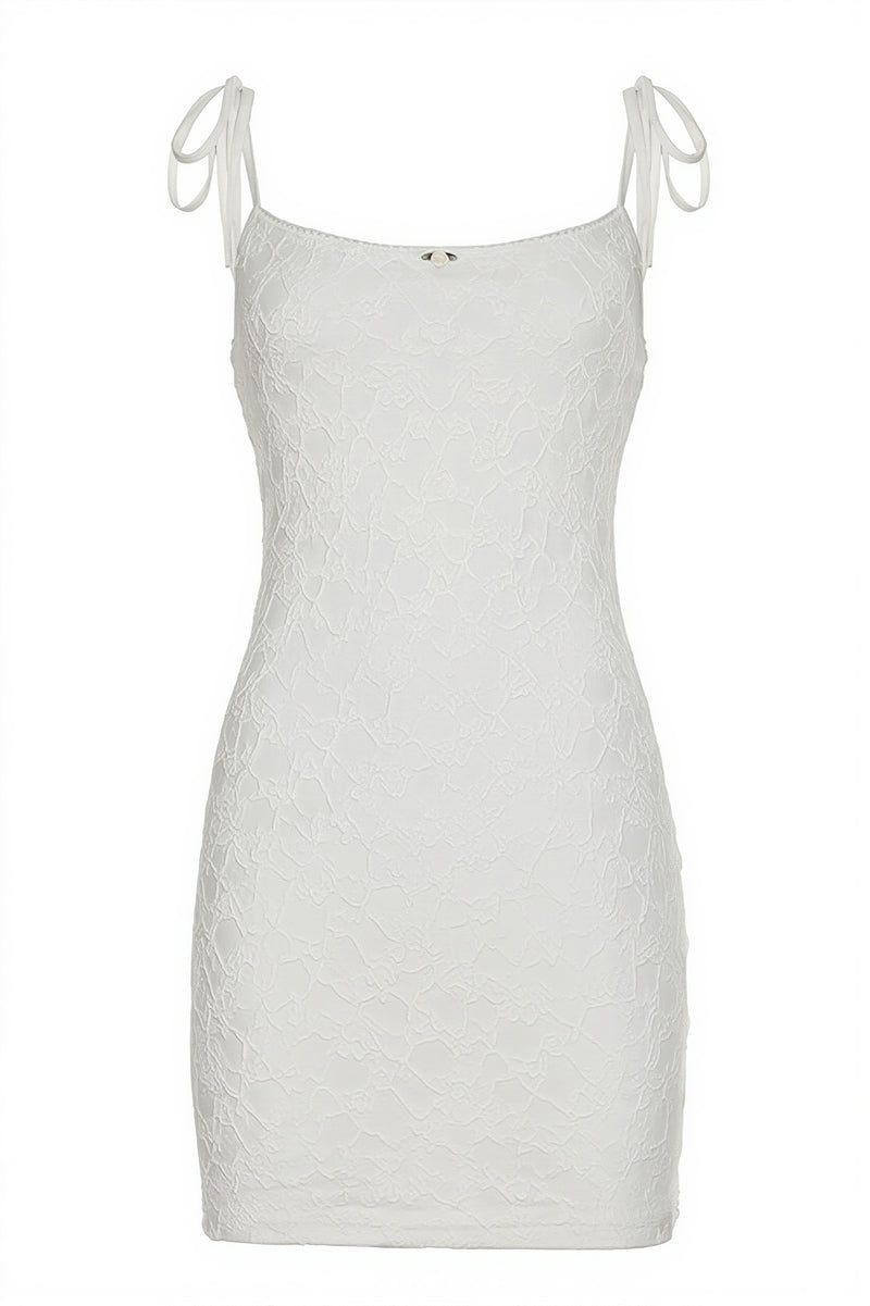 Sexy Sheer Lace Cami Bodycon High Waist Mini Dress