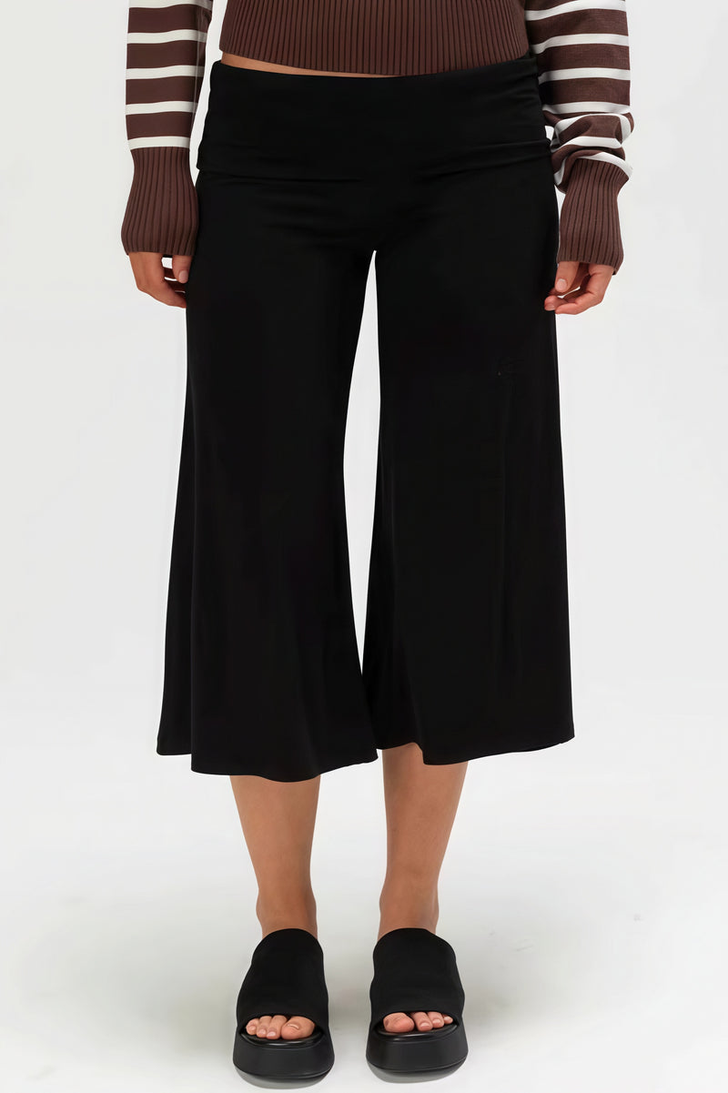 Solid Color High Waist Casual Pants