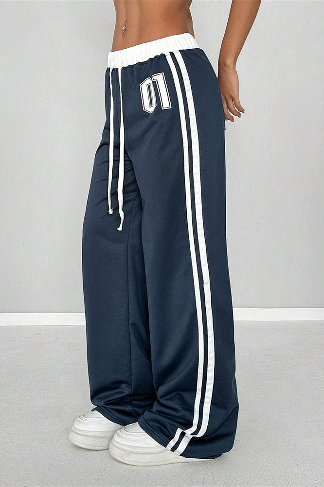 Trendy Number Print Loose Pants