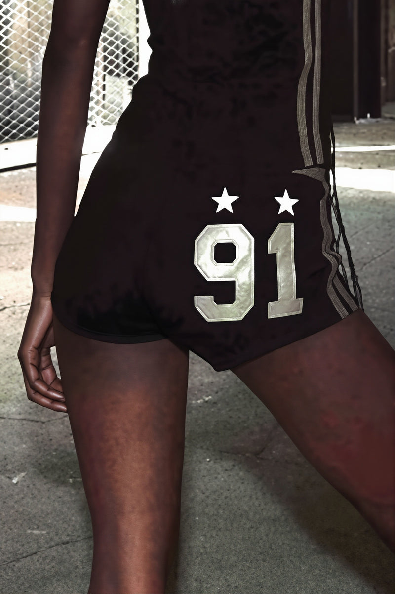 Vintage Casual Print Slim Fit Hot Shorts