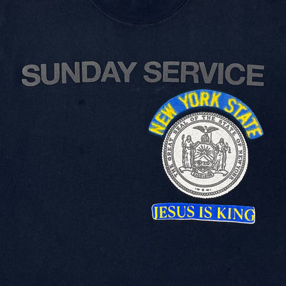 Jesus Is King 2019 NY Sunday Service Tee in Navy