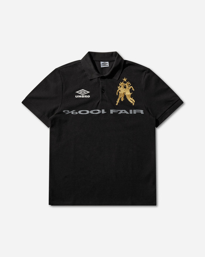 Umbro 001% Fair Polo Black T-Shirts Polo UBMW0490FA319 BLK0001