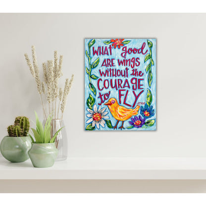 11x14" Original Quote Painting on Canvas - Atticus Quote