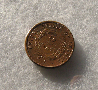 1866 Two Cent  XF-45