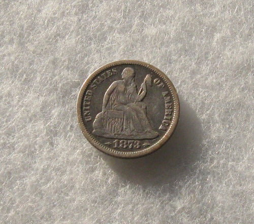 1873 Arrows Seated Liberty Dime VF-30