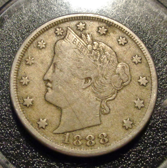 1888 V-Nickel F-15 | Of Coins & Crystals