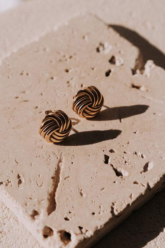 18K Gold Plated Elouise Knot Earrings
