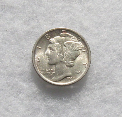 1917 Mercury Dime MS-62 FB