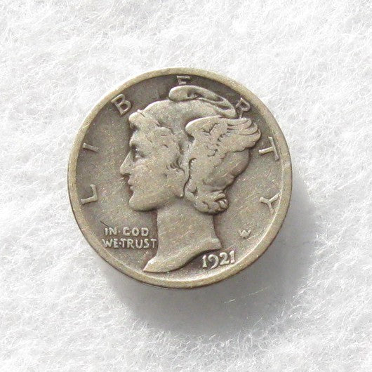 1921D Mercury Dime VG-8 - Of Coins & Crystals