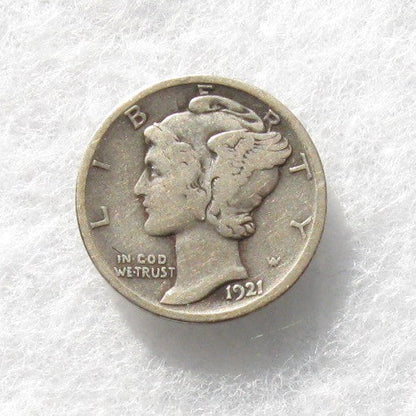 1921D Mercury Dime VG-8 - Of Coins & Crystals