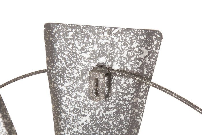 22.05"D Farmhouse Metal Galvanized Wind Spinner Wall Décor