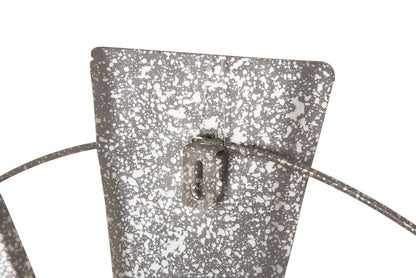 22.05"D Farmhouse Metal Galvanized Wind Spinner Wall Décor