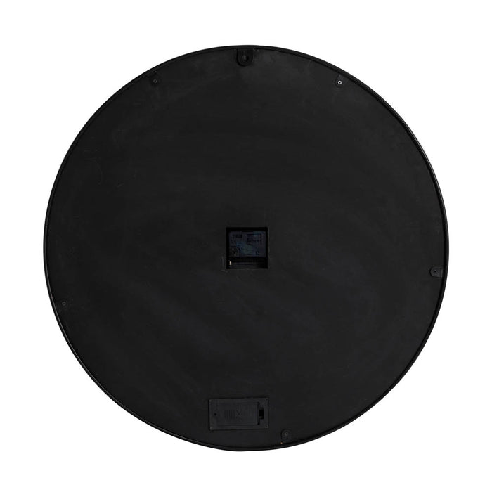 22.83"D Modern Oversized Metal Wall Clock with Moving Gears