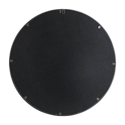 23.62"D Black Metal Framed Round Wall Mirror