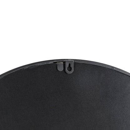 23.62"D Black Metal Framed Round Wall Mirror