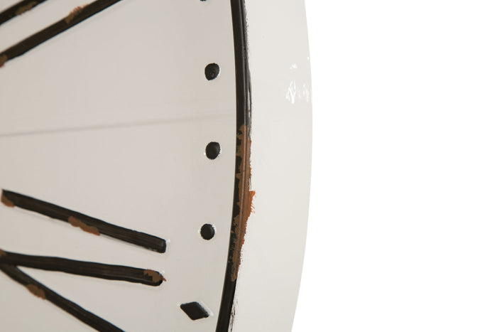 31.5" Oversized Farmhouse Metal Enamel Wall Clock