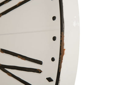 31.5" Oversized Farmhouse Metal Enamel Wall Clock