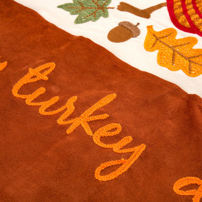 32"L Cotton Embroidered Turkey Apron
