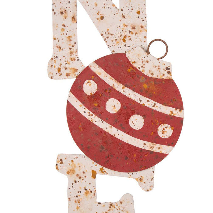 36.02"H Rusty Metal "NOEL" Yard Stake or Wall Décor