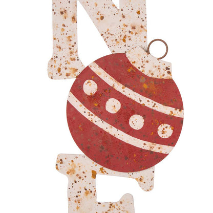 36.02"H Rusty Metal "NOEL" Yard Stake or Wall Décor