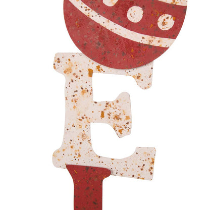 36.02"H Rusty Metal "NOEL" Yard Stake or Wall Décor
