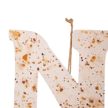 36.02"H Rusty Metal "NOEL" Yard Stake or Wall Décor