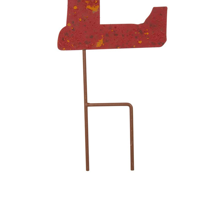 36.02"H Rusty Metal "NOEL" Yard Stake or Wall Décor