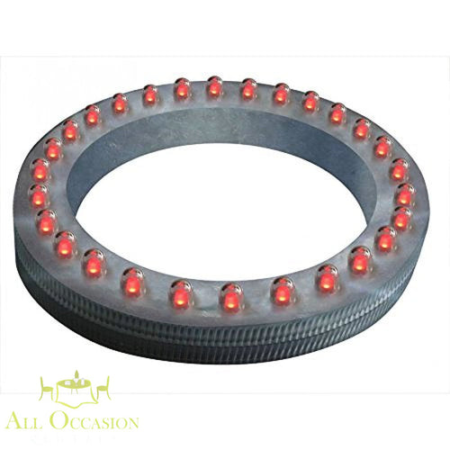 6 LED Ring illuminating décor with bright RGB lighting for events and displays.