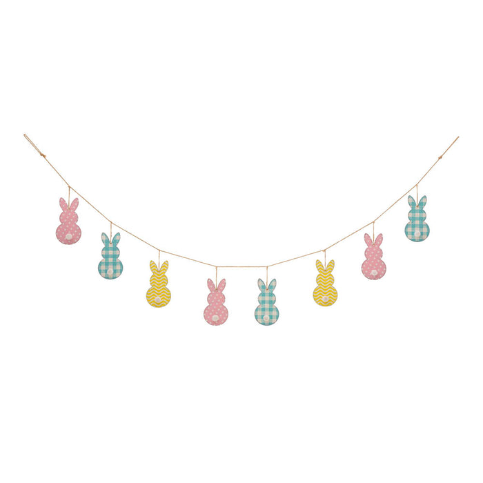 72"L Easter Metal Bunny Garland