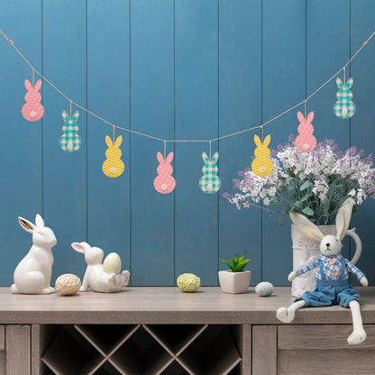 72"L Easter Metal Bunny Garland